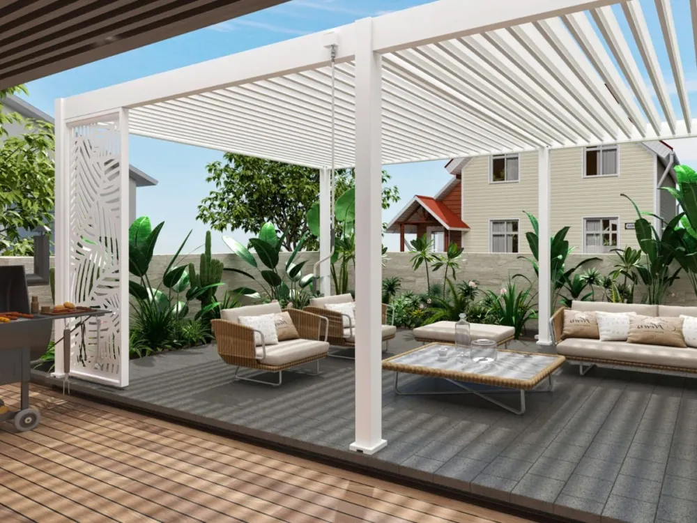 Aluminium Terrasoverkapping Deluxe Vrijstaand 360 x 720 cm Wit Nu Kopen