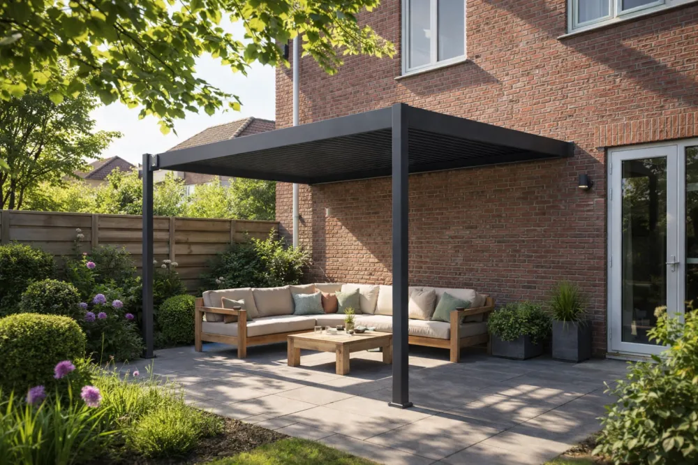 Bestseller Aluminium Terrasoverkapping Deluxe Aanbouw 360 x 400 cm Antraciet