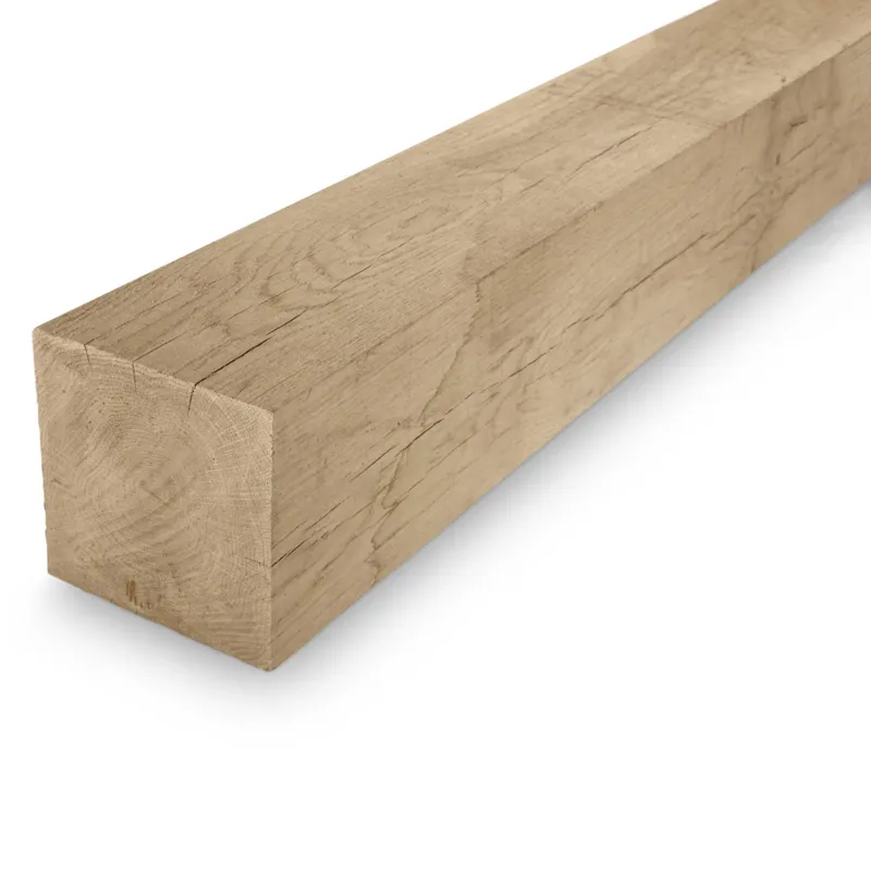 eiken - balk Eiken balk - 150x150 mm - fijnbezaagd / ruw - balk voor buiten - eikenhout AD 20-25% - Eiken balk - 150x150 mm - ruw: 200 cm Lage Prijs