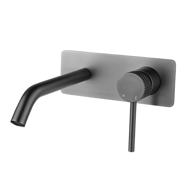 Wastafelmengkraan Inbouw Aquasplash Ridged Gunmetal Weekendaanbieding