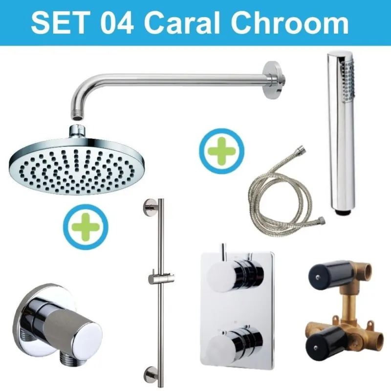 Meest Verkocht Wiesbaden inbouw regendouche set 04 Caral Chroom