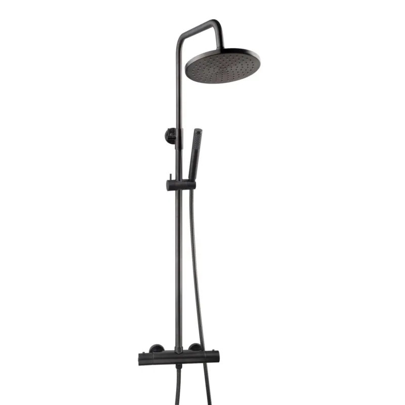 Opbouw Regendouche Set Boss & Wessing Cemal Thermostatisch Gunmetal Op = Op