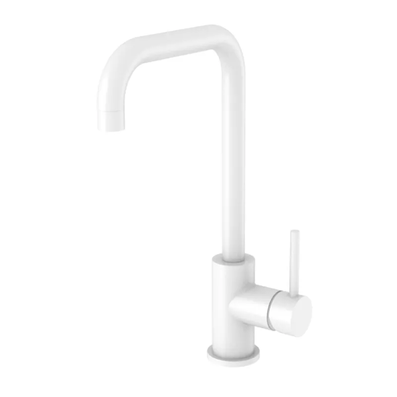 Keukenmengkraan Best Design White Uitloop Gebogen 31.7 cm 1-hendel Mat Wit Weekendaanbieding
