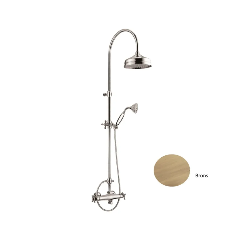 Doucheset Sanimex Giulini Thermostatisch Incl. Douchegarnituur Hoofddouche Ø 20cm Brons Koop Online