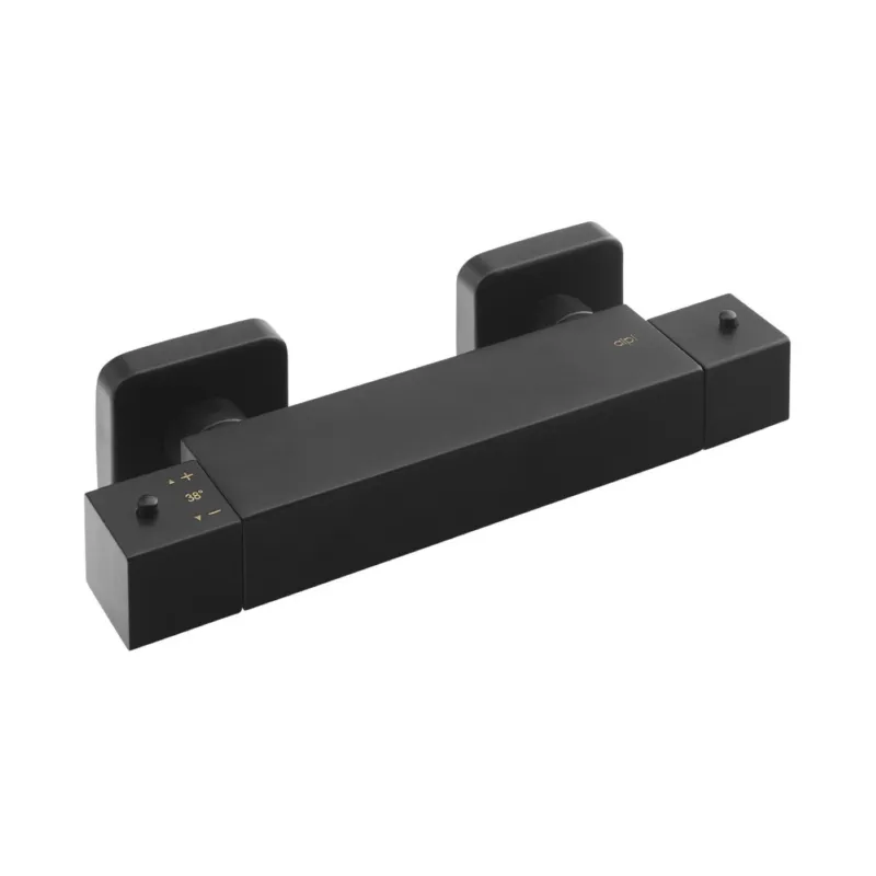 Goedkoop Opbouw Douchekraan Thermostatisch Sapho Dimy 2-knop Mat Zwart