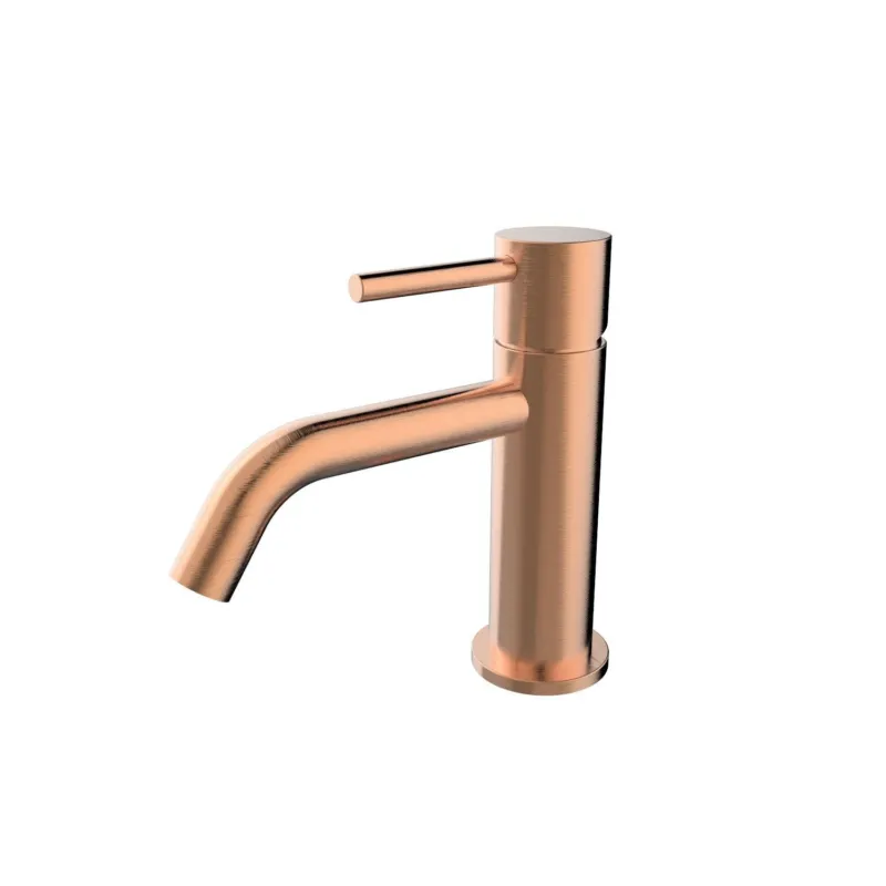 Wastafelmengkraan Opbouw Wiesbaden Style Uitloop 6.5 cm 1-hendel Geborsteld Koper Meest Verkocht