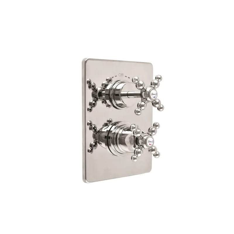 Laatste Versie Inbouw Douchekraan Sanimex Giulini Thermostatisch 2-Weg Kruisgreep Rechthoekig Inclusief Inbouwdeel Chroom
