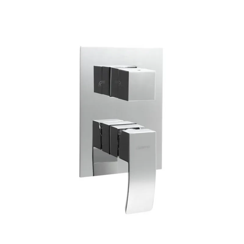 Dagaanbieding Douchekraan Inbouw Sapho Ginko Mengkraan Afbouwdeel 2-weg Vierkant Chroom (incl. inbouwdeel)