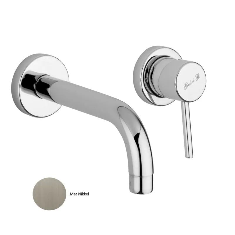 Veilige Betaling Inbouw Wastafelkraan Sanimex Giulini Eenhendel 25cm Mat Nikkel