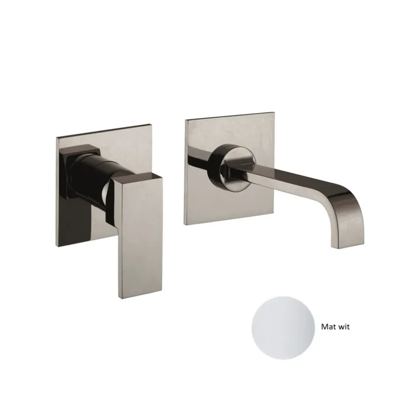 Meest Verkocht Inbouw Wastafelmengkraan Sanimex Giulini Eenhendel 25.5cm Inclusief Inbouwdelen Mat Wit