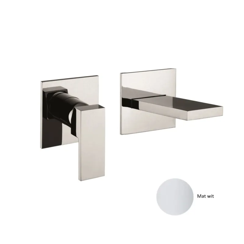 Bestel Nu Inbouw Wastafelmengkraan Sanimex Giulini Eenhendel 20cm Inclusief Inbouwdelen Mat Wit