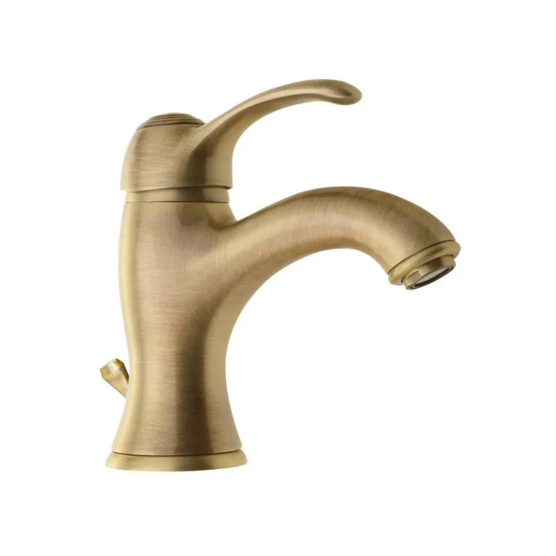 Wastafelmengkraan Sapho Kirk� 1-hendel Gebogen 16.6 cm Brons (incl. clickwaste) Exclusieve Aanbieding