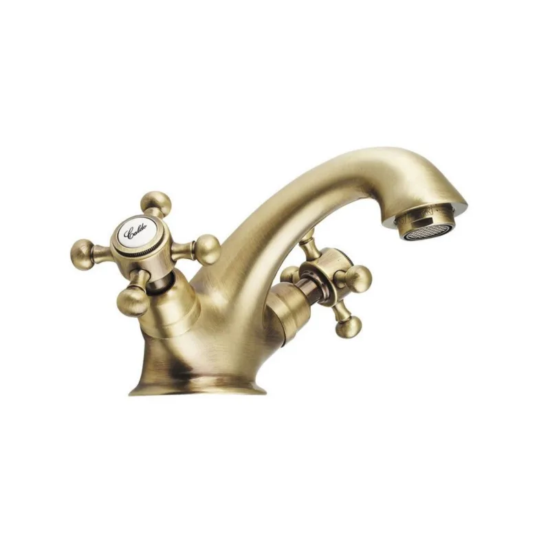 Finale Uitverkoop Wastafelmengkraan Sapho Antea 2-knop Uitloop 6.5 cm Brons (incl. clickwaste)