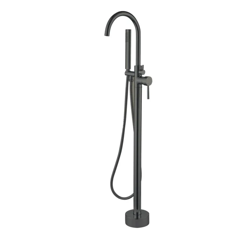 Vrijstaande Badmengkraan Best Design Albi 120 cm met Handdouche Gunmetal Op = Op