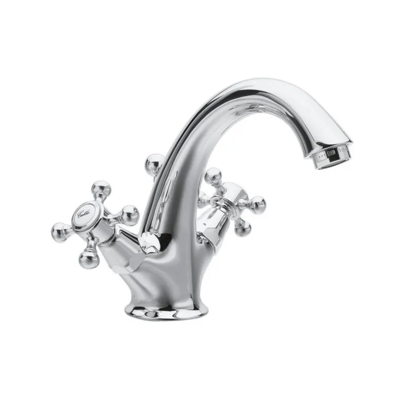 Wastafelmengkraan Sapho Antea 2-knop Uitloop 12 cm Chroom (incl. clickwaste) Favoriet
