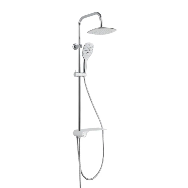 Lage Kosten Regendouche Opbouwset Schutte Aquastar 3 Functies met Zijdelingse Planchet Chroom Wit