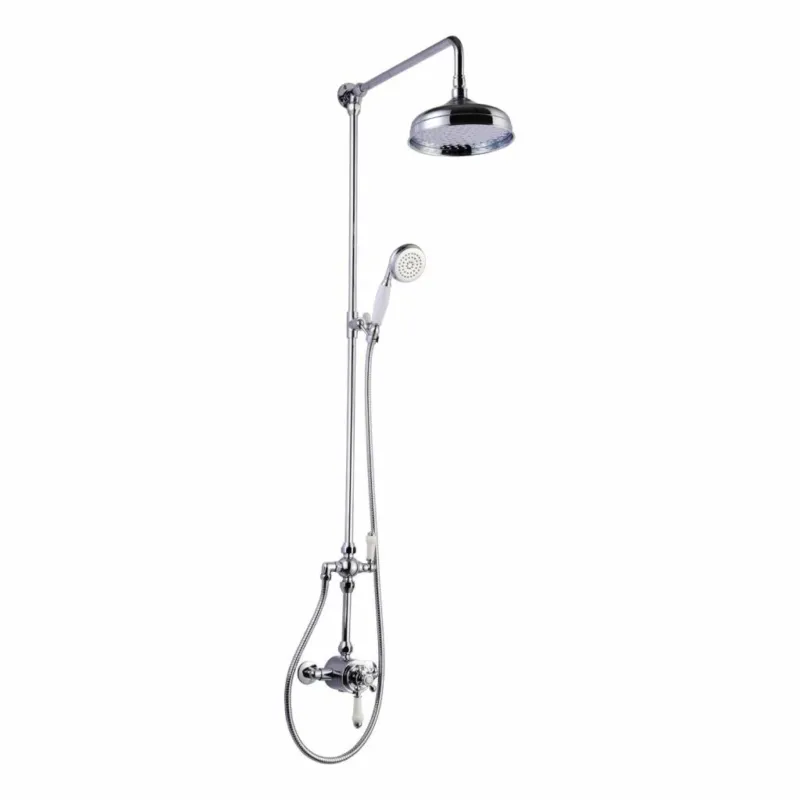 Goedkoop Regendoucheset Best Design Retro Canterbury Opbouw Ø20cm Thermostatisch Chroom