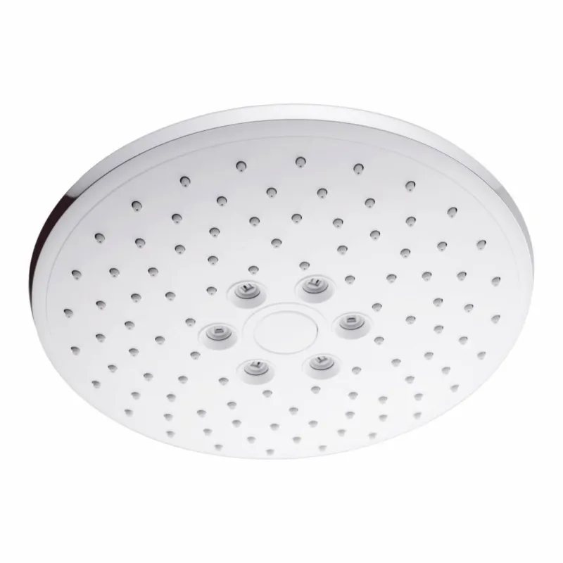 Beperkt Aanbod Hoofddouche VM Alor 1/2 Inch 3 Standen Ø 21.5cm Antikalk Waterbesparend Chroom/Wit