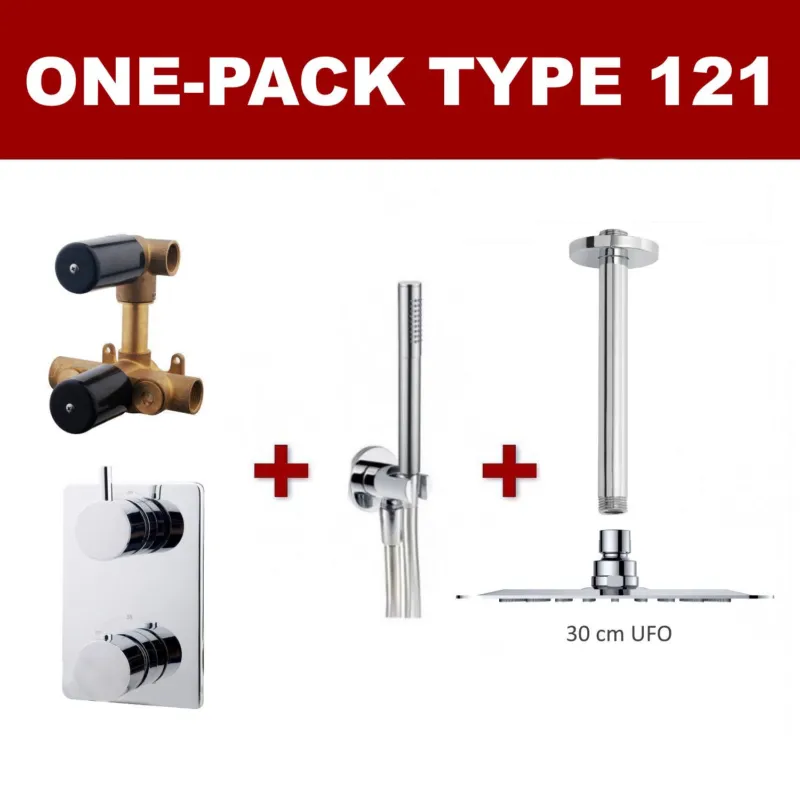 Nieuw Wiesbaden one-pack inbouwthermostaatset type 121 (30cm ufo)