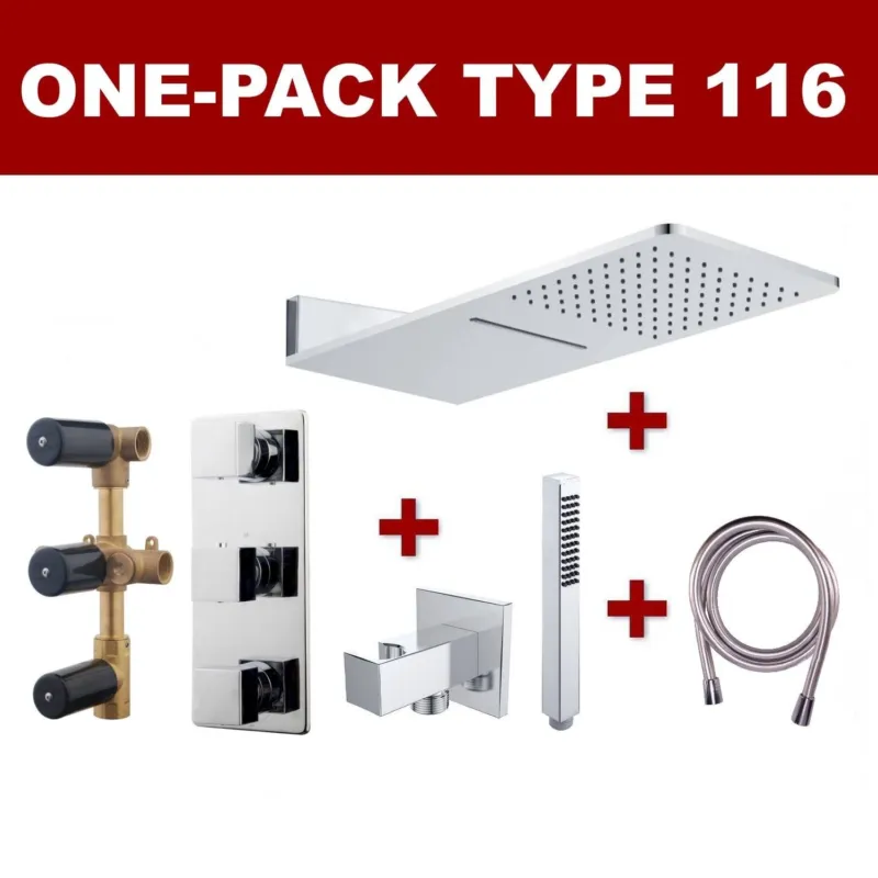 Seizoensaanbieding Wiesbaden one-pack inbouwthermostaatset type 116 (24x55)