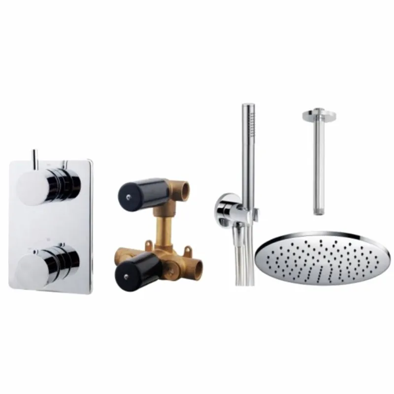 One-pack inbouwthermostaatset rond type 103 (30cm) Gecertificeerd