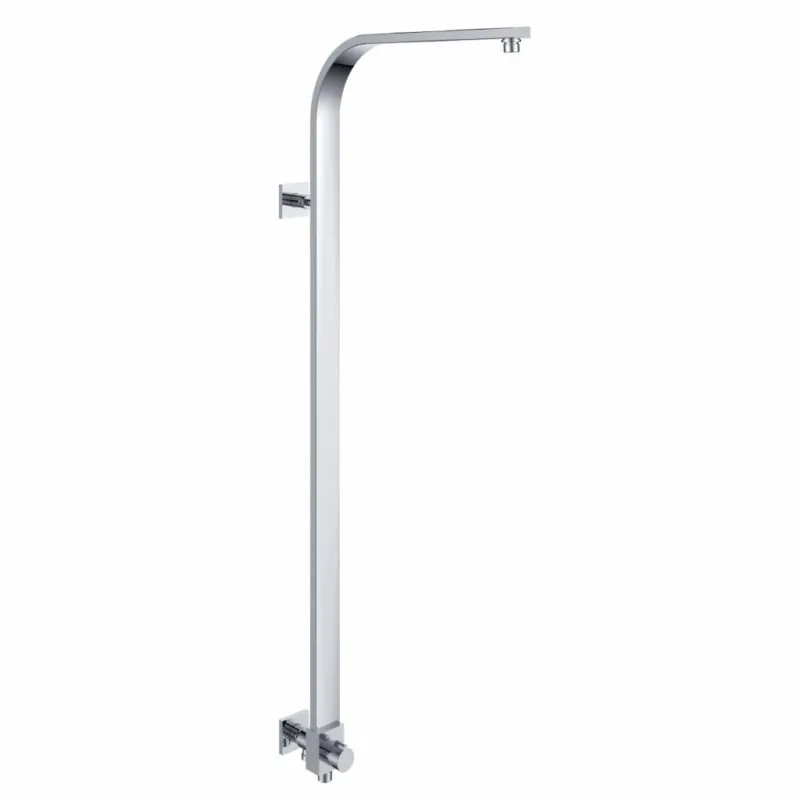 Wiesbaden chr. mess. luxe douchestang+ omstelknop 45x1000 Aanbieding