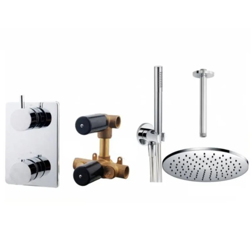 One Pack Inbouwthermostaatset Amon Round Type 103 (30Cm) Aanbieding