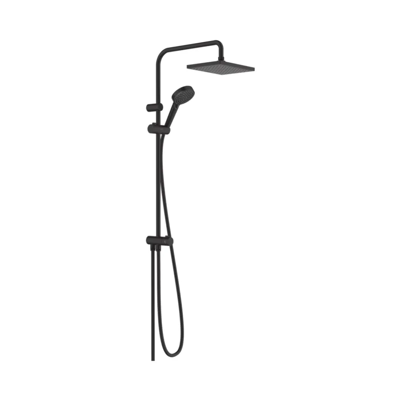 Superprijs Regendouche set HansGrohe Vernis Shape Showerpipe 230 1 Jet Reno EcoSmart 9l/min Mat Zwart