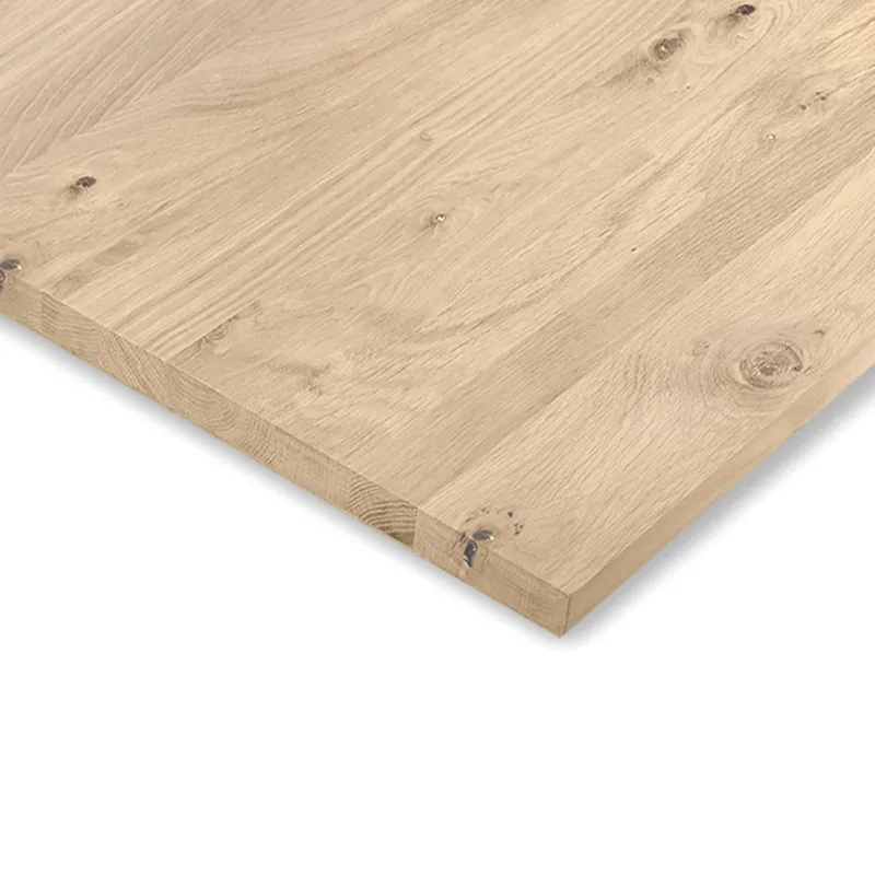 Bestel Nu eiken paneel Eiken paneel - 3 cm dik (1-laag) - extra rustiek eikenhout - meubelpaneel (massief) - 122 cm breed - timmerpaneel 8-12% KD - voor binnen - Eiken paneel - Extra rustiek eiken (C/C) - 3 cm - 200x122 cm