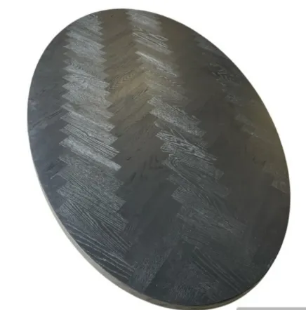 Favoriet Ovale eiken visgraat tafelblad zwart 250x120cm