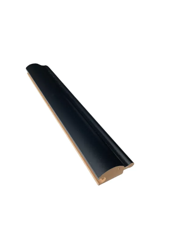 Express Levering Design lat 22x49x2800 mm half rond zwart