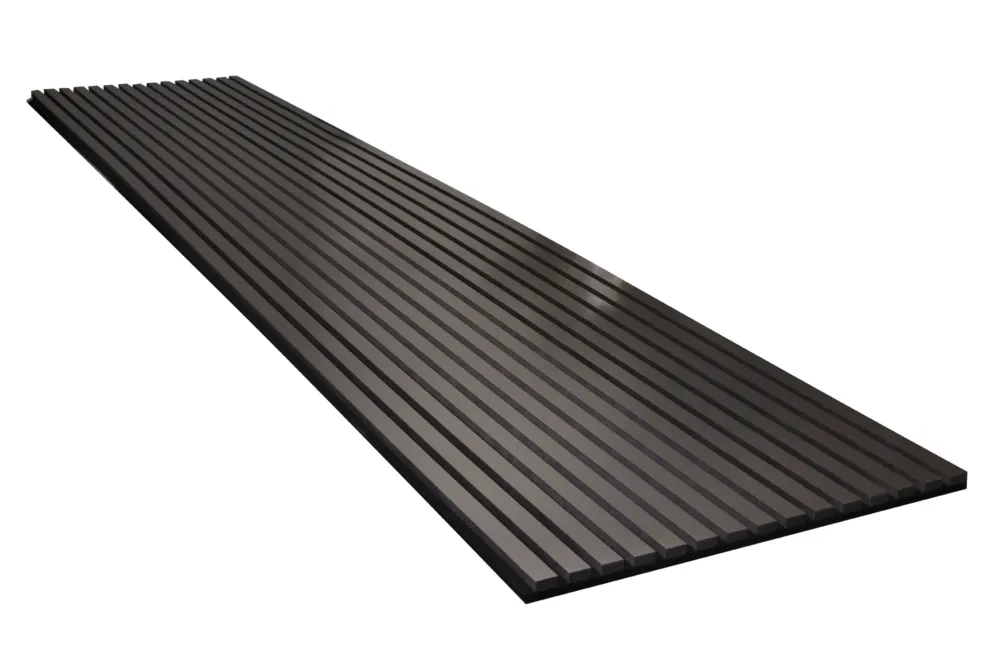 Akoestisch paneel nawood metal dark grey 600×3000 mm Voordeelprijs