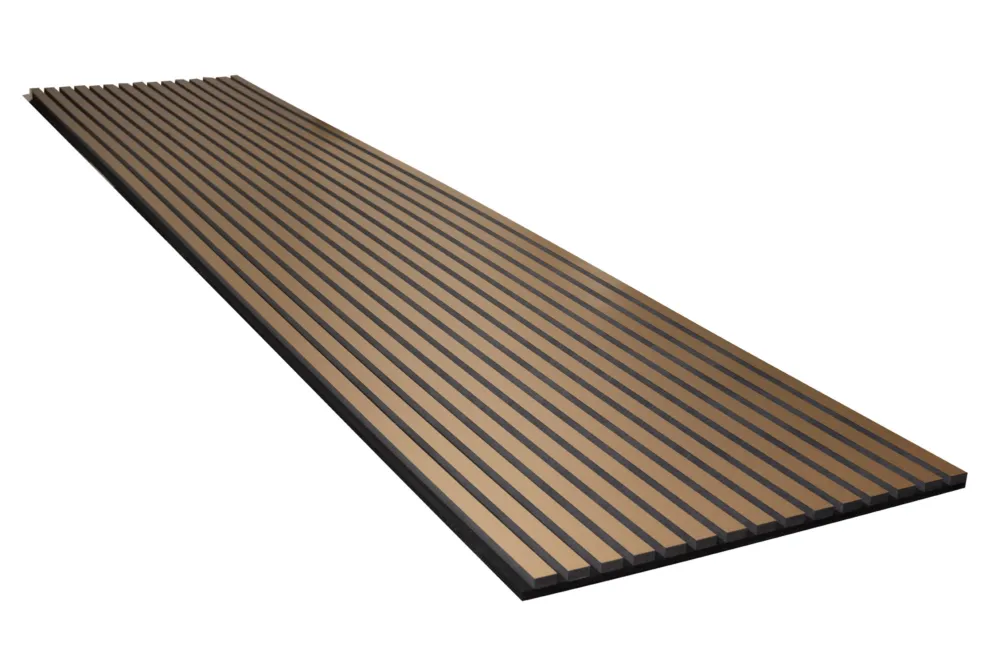 Akoestisch paneel nawood metal bronze 600×3000 mm Meest Verkocht