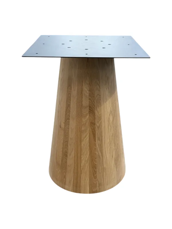 Nieuw Eiken houten kegel tafelpoot conisch ø 45 cm