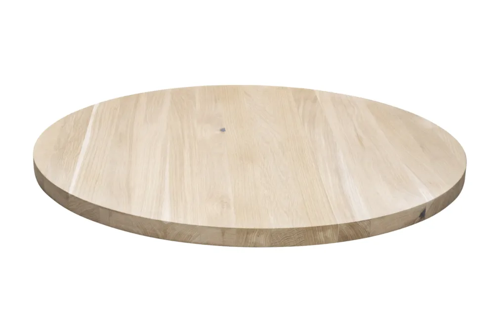 Favoriet Ronde eiken eettafel rustiek 40mm - 50cm