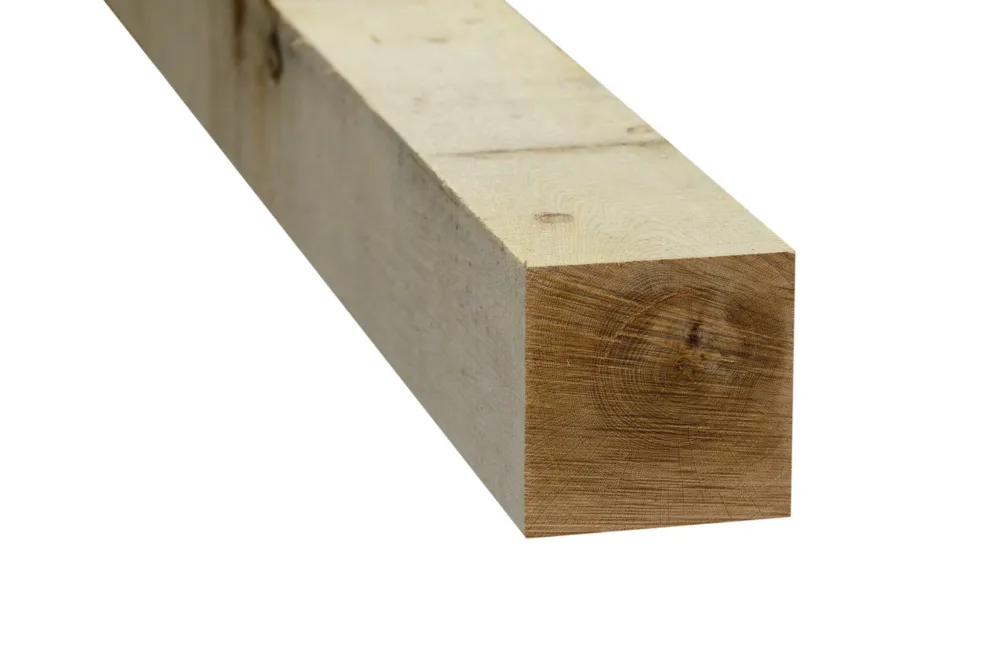 Weekendaanbieding Eiken balk 150×150 mm - 250cm - Fijn bezaagd (standaard )