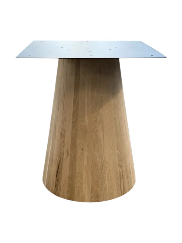 Seizoensaanbieding Eiken houten kegel tafelpoot conisch ø 55 cm