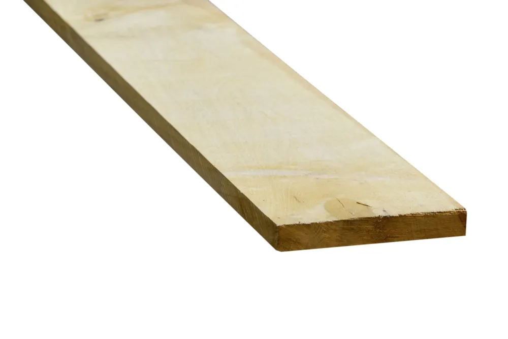 Speciale Aanbieding Eikenplank 27x200mm - 300cm - Fijn bezaagd (standaard )