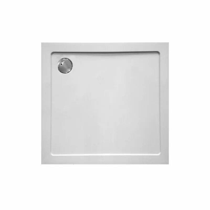Laatste Kans Douchebak VM Go Helion 80x80x3.5cm Composiet Vierkant Wit Verstevigd
