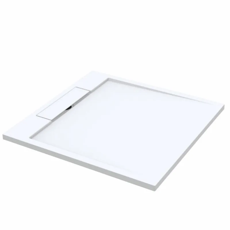 Douchebak Best Design Decent 100x100x3.5 cm Solid Surface Mat Wit Betrouwbaar