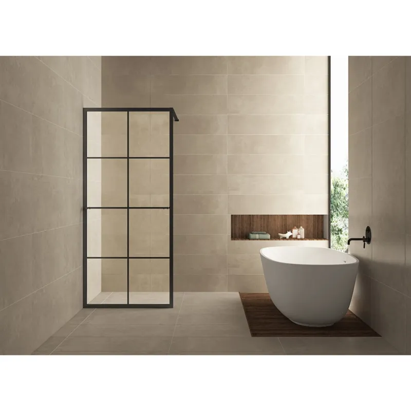 Fabrieksprijs Inloopdouche Mat Zwart Soho Met Handdoekbeugel 10mm NANO (Alle Maten) x 200