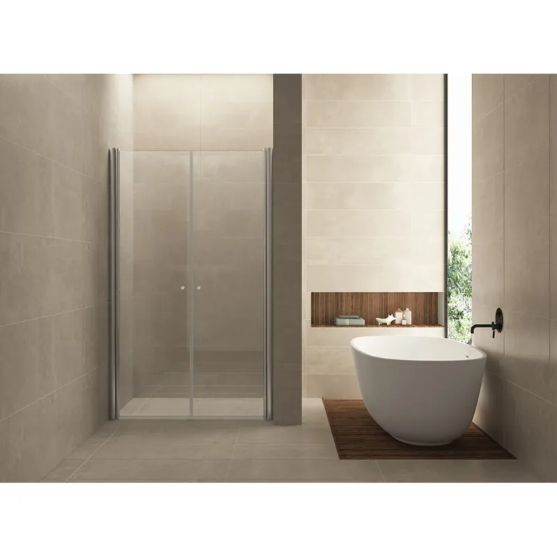 Wiesbaden dubbele pendeldeur in nis 900x2000 6mm NANO glas Beperkt Aanbod