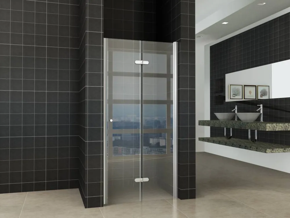 Rechtstreeks Van De Fabrikant Wiesbaden vouwbare nisdeur 900x2020 rechts 8mm NANO glas
