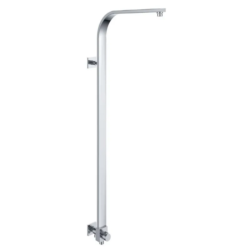 Uitverkoop Chroom Messing. Luxe Douchestang+ Omstelknop 45X1000