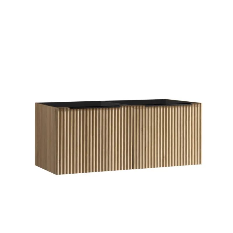 Merkproduct Onderkast BWS Bella Met 2 Laden 2 Uitsparingen 120x45 cm Naturel Eik