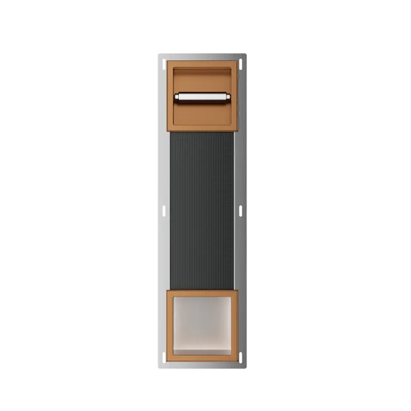 Korting Toiletrolhouder Zonder Klep en Reserverolhouder Inbouw BWS Milan Geborsteld Brons Koper