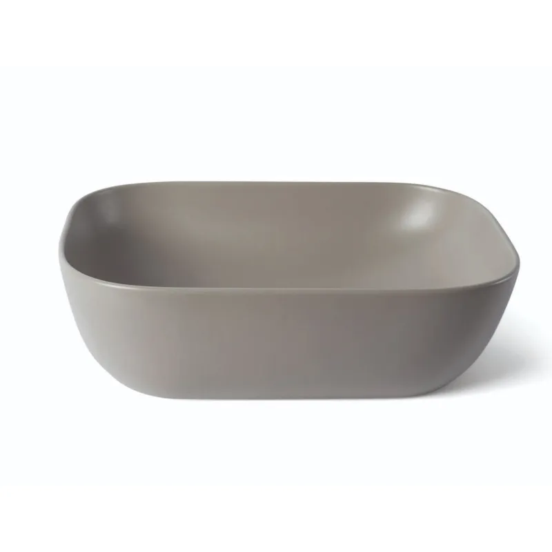 Waskom Luca Sanitair Ceramics Rechthoekig 45,5x45,5x13,5 Keramiek Mat Lichtgrijs Bestseller