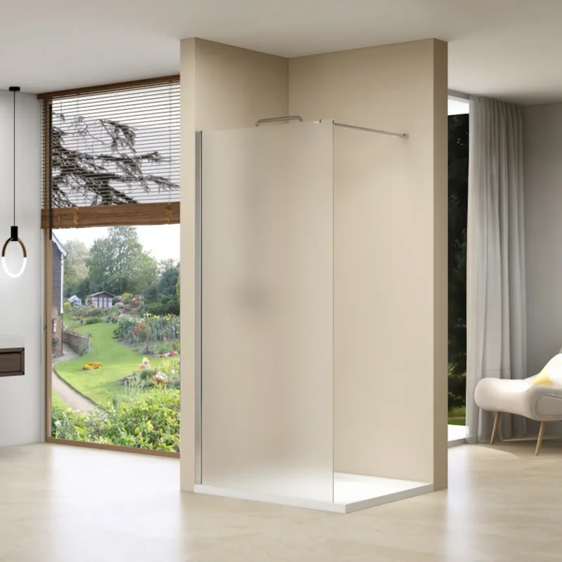 Beperkte Voorraad Inloopdouche Van Rijn Products Vaste Wand 90 x 200 cm Gesatineerd Glas