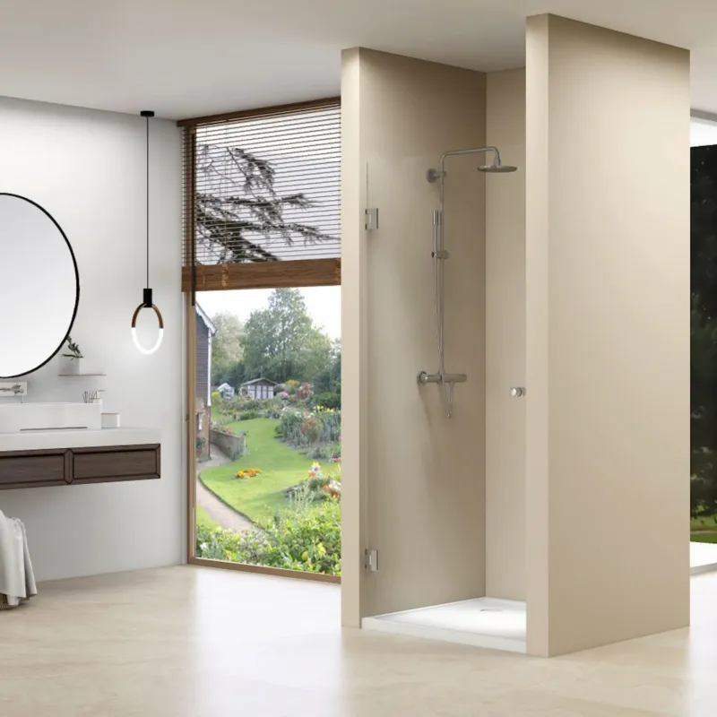 Nis Douchedeur Van Rijn Products Helder Glas 70x200 cm Ronde Knop Nieuw