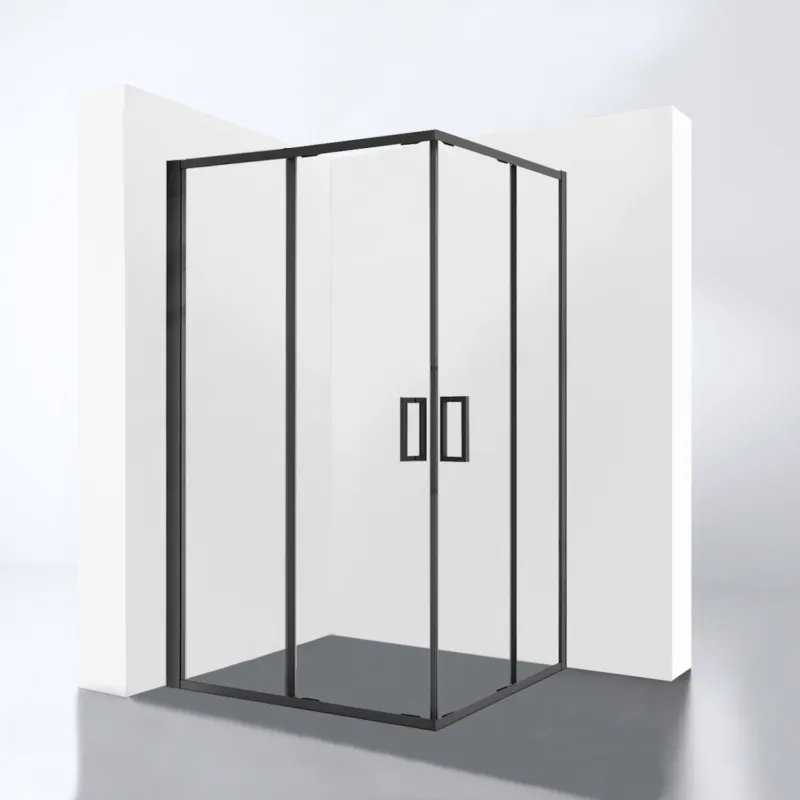 Shop Nu Douchecabine Best Design Hulmer Nero 120x89x210 cm Met Twee Schuifdeuren Mat Zwart